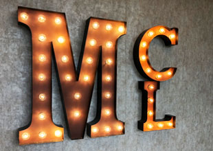 Lighted Marquee Letters from Mario Contract Lighting