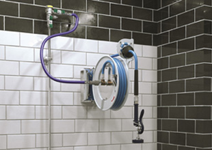 Easy cleaning with T&S hose reel systems