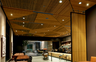 Make a great impression with WoodWorks Grille by Armstrong Ceilings.