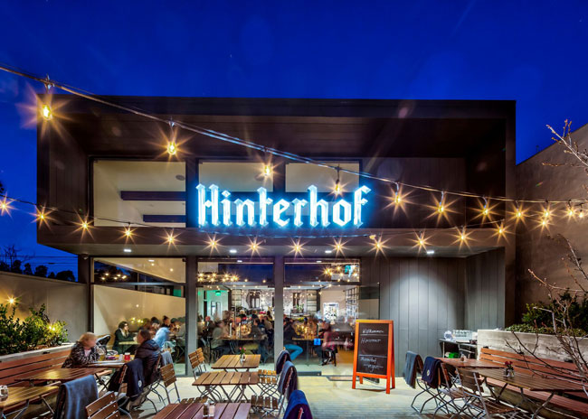 Hinterhof, a new Vegan beer garden located in Los Angeles