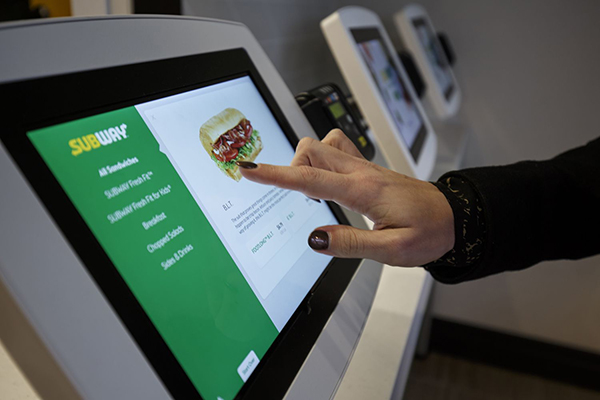 Subway self order kiosks