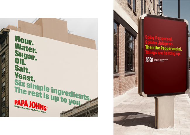 OOH Ads Papa Johns Brand Evolution