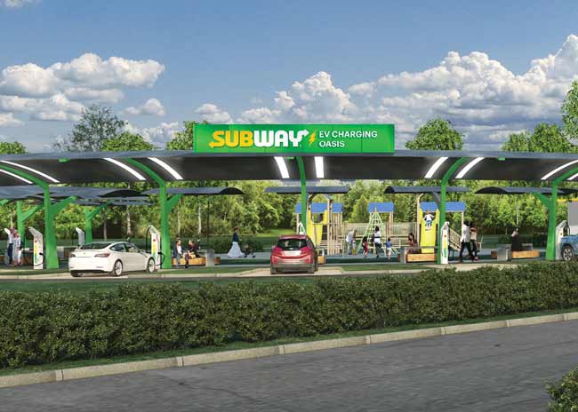 Subway Enhances Guest Experience with Plans to Add Electric Vehicle Charging Oasis Parks