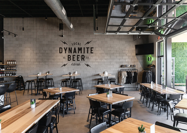  Incohesive murals and poorly conceived artwork are a common mistake in restaurant design, according to Nicole Herman of Social Design Studio, designer of Dynamite Beer in Cave Creek, Arizona.  Image courtesy of Social Design Studio