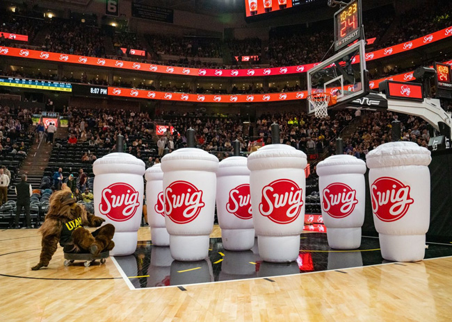 Swig will take over the Bear Bowling halftime show with 6-foot-tall Swig Cups as pins.