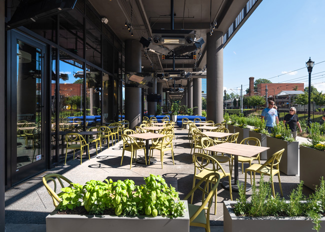 When prospecting for a new site, space for outdoor dining is a must for many concepts in post-pandemic times. Image courtesy of Jim Fink