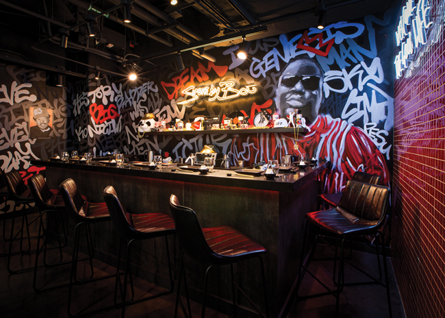 Sushi By Bou in Chicago's West Loop neighborhood has a hip hop theme.