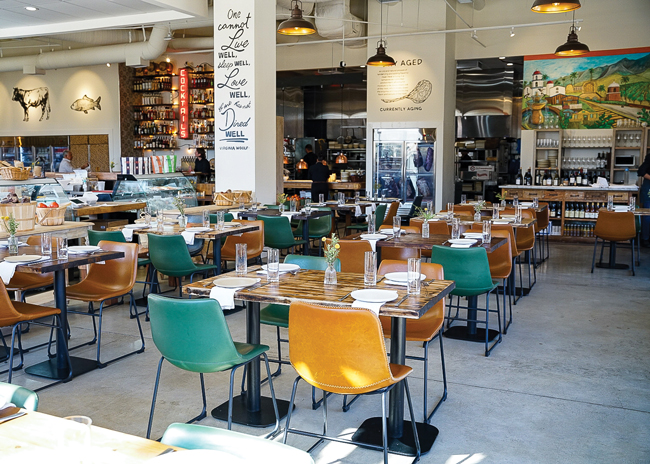 The Meat Cellar’s open, light-filled design contrasts with the traditional steakhouse look of darker, more intimate spaces.