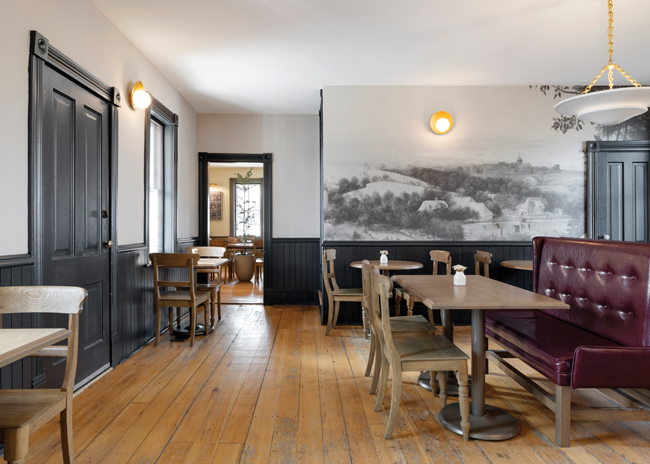 The minimal design of Smith Coffee is punctuated by unexpected colors, textures and design elements. Images courtesy of Spacecrafting