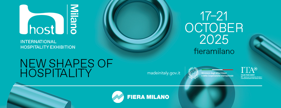 HOST Milano International Hospitality Exhibition, 17-21 October, 2025, fiera milano, Italy. New Shapes of Hospitality. Register today.