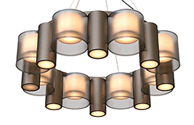 sculptural chandeliers from Maio Contract Lighting.
