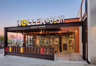 During development of the Holler & Dash fast-casual concept, extensive front-end research on Millennial demographics, dining habits and brand preferences drove decisions on everything from the style of buildings selected to menu, technology and interior design. Photo by Mark Steele